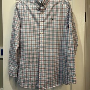 Boys' Gingham Performance Cotton Shirt